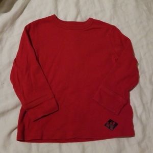 Toddler red long sleeve shirt